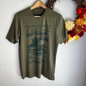 prAna Mens Everyday Craft Short Sleeve Shirt Tee SMALL in Rye Green
